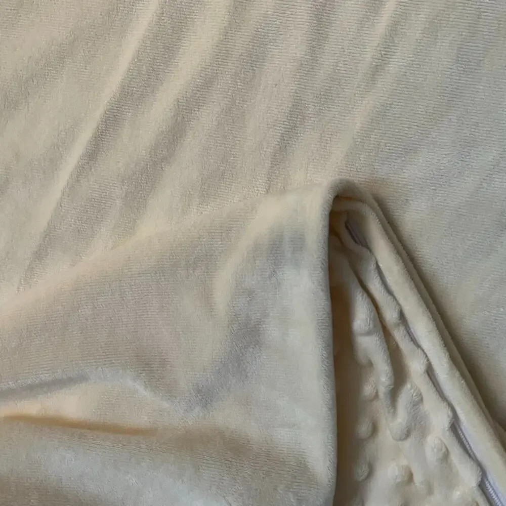 Quility Yellow Cream Weighted Blanket Cover 84 x 90 NO INSERT
